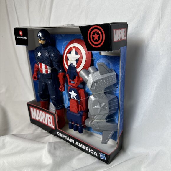2021 Marvel CAPTAIN AMERICA 9" Action Figure Shield Gauntlet Booster NEW NIB - Picture 4 of 10